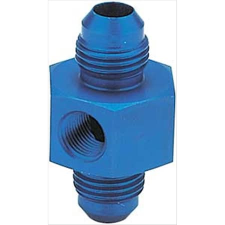 -6 An Blue Anodized Aluminum In-Line Fuel Pressure Adapters